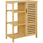 Helloshop26 - meuble de rangement avec �tag�re 87 x 66 x 33 cm pour salle de bain bambou