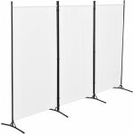 Helloshop26 - paravent de confidentialité à 3 panneaux 176 x 260 cm blanc Helloshop26 - paravent de confidentialité à 3 panneaux 176 x 260 cm blanc