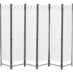 Helloshop26 - paravent de confidentialit  6 panneaux 171 x 240 cm blanc