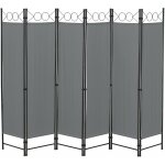 Helloshop26 - paravent de confidentialité à 6 panneaux 171 x 240 cm gris foncé Helloshop26 - paravent de confidentialité à 6 panneaux 171 x 240 cm gris foncé