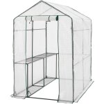 Helloshop26 - serre de jardin en acier et polythylne avec tagres intgres 120 x 186 x 190 cm
