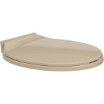 Helloshop26 - si�ge de toilette abattant wc avec couvercle fermeture en douceur beige ovale