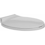 Helloshop26 - si�ge de toilette abattant wc avec couvercle � fermeture en douceur gris clair ovale