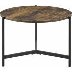 Helloshop26 - table basse ronde 42 x 60 cm effet bois fonc�