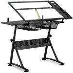 Table � dessin bureau inclinable 120 x 60 x 90 cm plateau en verre