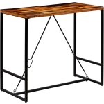 Helloshop26 - table haute mange debout bar bistrot bois recycl solide 120 cm