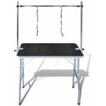 Table de toilettage pour chiens surface antidrapante rglable 2 potences