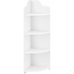 Helloshop26 - tagre d'angle pour salle de bain meuble de rangement avec 4 surfaces de stockage bois ...
