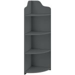 Tagre d'angle pour salle de bain meuble de rangement avec 4 surfaces de stockage bois composite 90 x ...