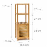 Helloshop26 - tagère pour salle de bain cuisine armoire bambou 4 étages plateaux meuble rangement serviette ... Helloshop26 - tagère pour salle de bain cuisine armoire bambou 4 étages plateaux meuble rangement serviette ...