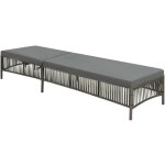 Helloshop26 - transat chaise longue bain de soleil lit de jardin terrasse meuble d'ext�rieur avec coussin ...