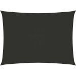 Helloshop26 - voile toile d'ombrage parasol tissu oxford rectangulaire 2 x 3, 5 m anthracite