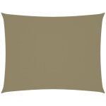 Helloshop26 - voile toile d'ombrage parasol tissu oxford rectangulaire 3, 5 x 4, 5 m beige