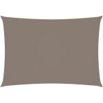 Helloshop26 - voile toile d'ombrage parasol tissu oxford rectangulaire 3 x 5 m taupe Helloshop26 - voile toile d'ombrage parasol tissu oxford rectangulaire 3 x 5 m taupe