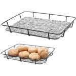 Hendi - corbeille � pain avec structure en inox, gris m�lang� 400x300x50 mm 426524