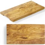 Hendi - planche de service rectangulaire en bois d'olivier 350 x 150 x 18 mm 505182