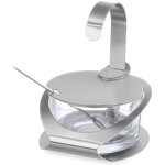 Hendi - sucrier en verre et acier inoxydable avec une cuill�re. 130mm hauteur 90mm 465370