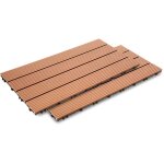 Hengda - einfeben 24x dalle terrasse composite effet bois dalles de jardin clipsables en bois composite ...