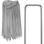 Swanew 100x ancre au sol piquets en acier galvanis 150x25mm ancrage au sol pour bches filets de jardinage ...
