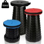Swanew tabouret télescopique tabouret léger petit pliant jusqu'à 150 kg chaise camping pliable noir Swanew tabouret télescopique tabouret léger petit pliant jusqu'à 150 kg chaise camping pliable noir