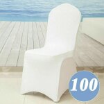Housse de chaise lot de 100 housse de chaise extensible ruban stretch couverture de chaise pour de mariage, ...