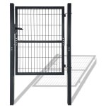 Portail aluminium, fer, acier portillon de jardin porte de cour cl�ture en acier galvanis� portail, 125 ...