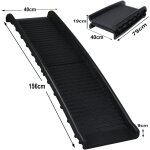 Hengmei - rampe de coffre pliable en plastique pour chien, escalier antid�rapant pour animaux de compagnie, ...