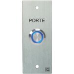 Bouton poussoir no / nf sur plaque inox 40x100mm avec 2 vis anti - vandales heracles pl40nfl
