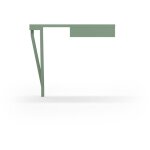 Table console, mod�le 733 collection aire, en h�tre massif c�rus�, vert