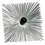 H�risson acier carr� 200mm fil 3 x 0. 6mm avec boule de guidage - progalva