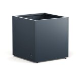 Herstera - garden bac � plantes en acier cube anthracite 70x70x70