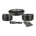 Herzberg - batterie de cuisine revêtement pierre avec manche amovible 7 pièces noir hg8053 - blk - noir ... Herzberg - batterie de cuisine revêtement pierre avec manche amovible 7 pièces noir hg8053 - blk - noir ...