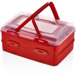 Herzberg - boite de transport de patisseries a emporter en duplex rouge