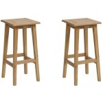 Hesperide - lot de 2 tabourets hauts de jardin tiwi en acacia
