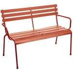 Banc de jardin greensboro ambre en acier trait� �poxy - hesp�ride