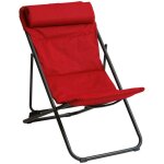 Hesperide - chilienne de jardin pliante jubba grenade & graphite en zinc et polyester - hesp�ride