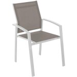 Hesperide - fauteuil de jardin empilable axiome noisette & blanc en aluminium traité époxy - hespéride ... Hesperide - fauteuil de jardin empilable axiome noisette & blanc en aluminium traité époxy - hespéride ...