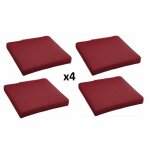 Hesperide - lot de 4 galettes de chaises dhoussables - rouge bordeaux - 40 x 40 cm - gamme korai - livraison ...