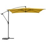 Hesperide - parasol d�port� carr� manoa jaune moutarde d2, 5x2, 5m en acier - hesp�ride