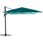 Hesperide - parasol dport rectangulaire inclinable elea bleu canard 4x3m en aluminium - hespride