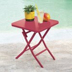 Hesperide - table d'appoint pliante 40x40 greensboro grenade hespride