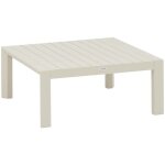 Hesperide - table basse de jardin carr�e �vasion argile en aluminium trait� en �poxy - hesp�ride