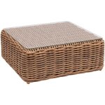 Hesperide - table basse de jardin carre savinia tahini 80x80x32cm en aluminium trait poxy - hespride ...