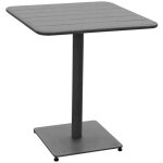 Hesperide - table de jardin carre phuket graphite 2 places en acier trait poxy - hespride