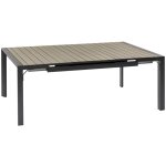 Hesperide - table de jardin extensible �vasion en aluminium seigle & graphite trait� �poxy 10 places ...