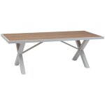 Hesperide - table de jardin rectangulaire emperia acacia & blanc 8 places en acacia - hespéride Hesperide - table de jardin rectangulaire emperia acacia & blanc 8 places en acacia - hespéride