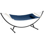 Toile de hamac matelass� akio bleu indigo 190x140cm en polyester et bois - hesp�ride