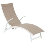 Hesperide - transat samba pliable noisette / blanc hespride