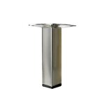 Pied meuble carr fixe acier bross gris - hettich