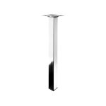Pied table basse carré fixe acier chromé gris - hettich Pied table basse carré fixe acier chromé gris - hettich